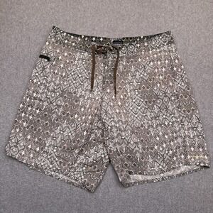 Patagonia Wavefarer Board Shorts Mens 38 Mahajara Forest Glen 10" FADED